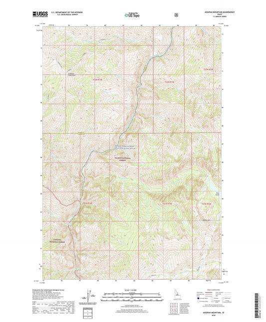 Aggipah Mountain Idaho US Topo Map Image