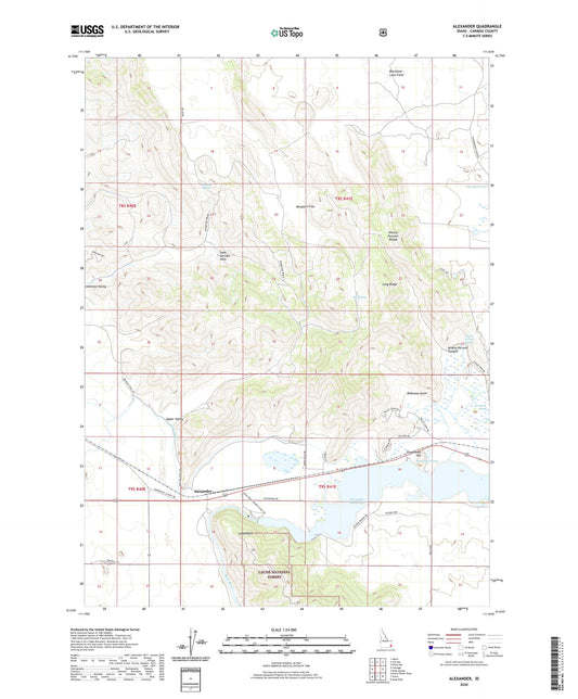 Alexander Idaho US Topo Map Image