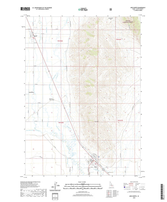 Arco North Idaho US Topo Map Image