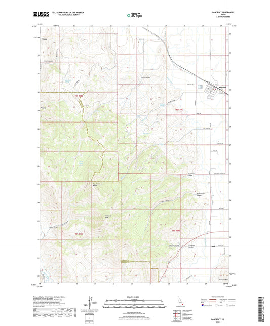 Bancroft Idaho US Topo Map Image