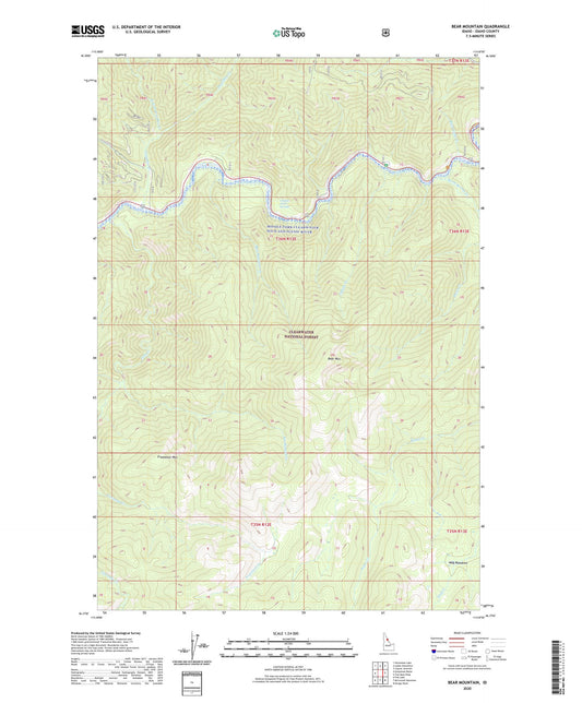 Bear Mountain Idaho US Topo Map Image