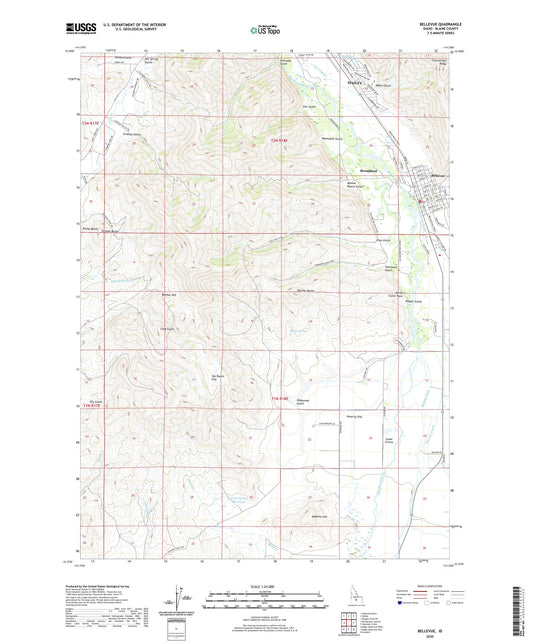 Bellevue Idaho US Topo Map Image