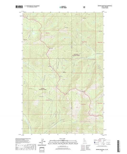 Benning Mountain Idaho US Topo Map Image