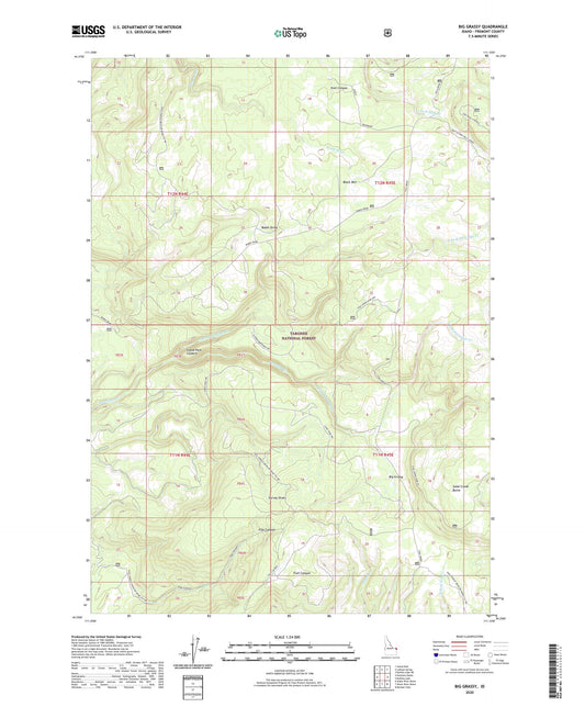 Big Grassy Idaho US Topo Map Image