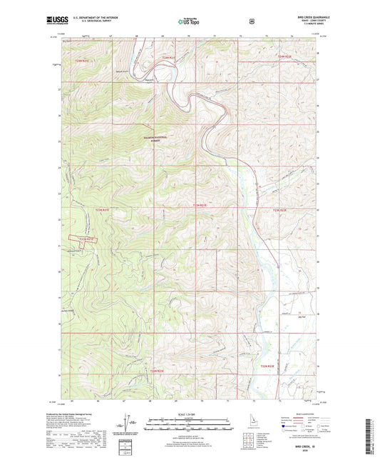 Bird Creek Idaho US Topo Map Image