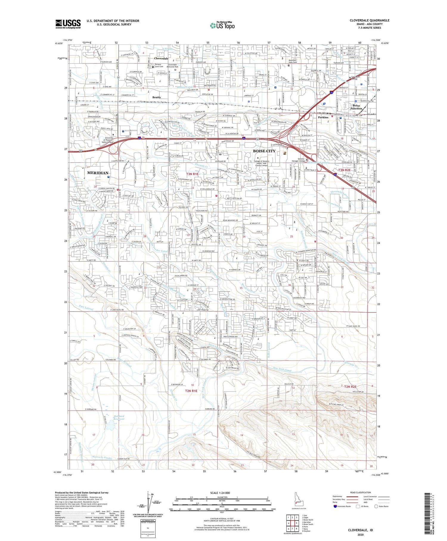 Cloverdale Idaho US Topo Map Image