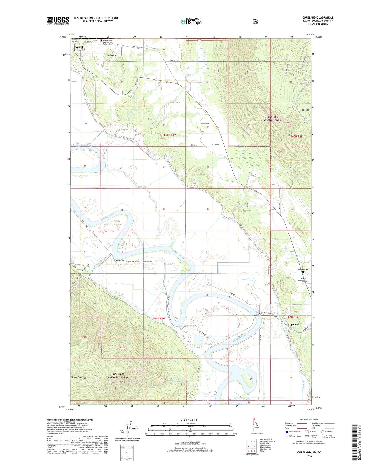 Copeland Idaho US Topo Map Image