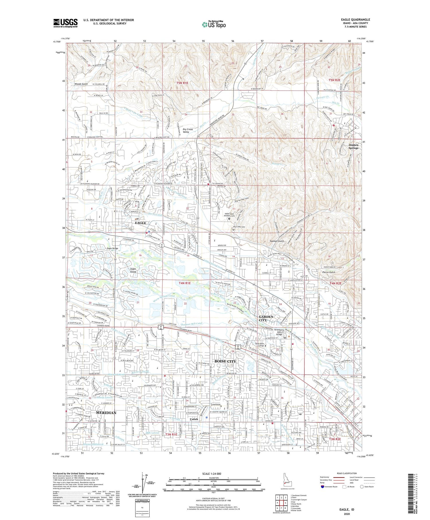 Eagle Idaho US Topo Map Image