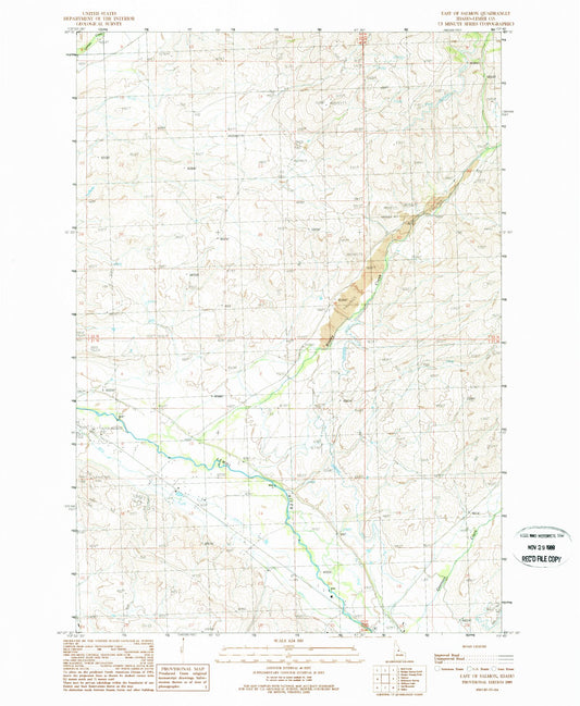 Classic USGS East of Salmon Idaho 7.5'x7.5' Topo Map Image