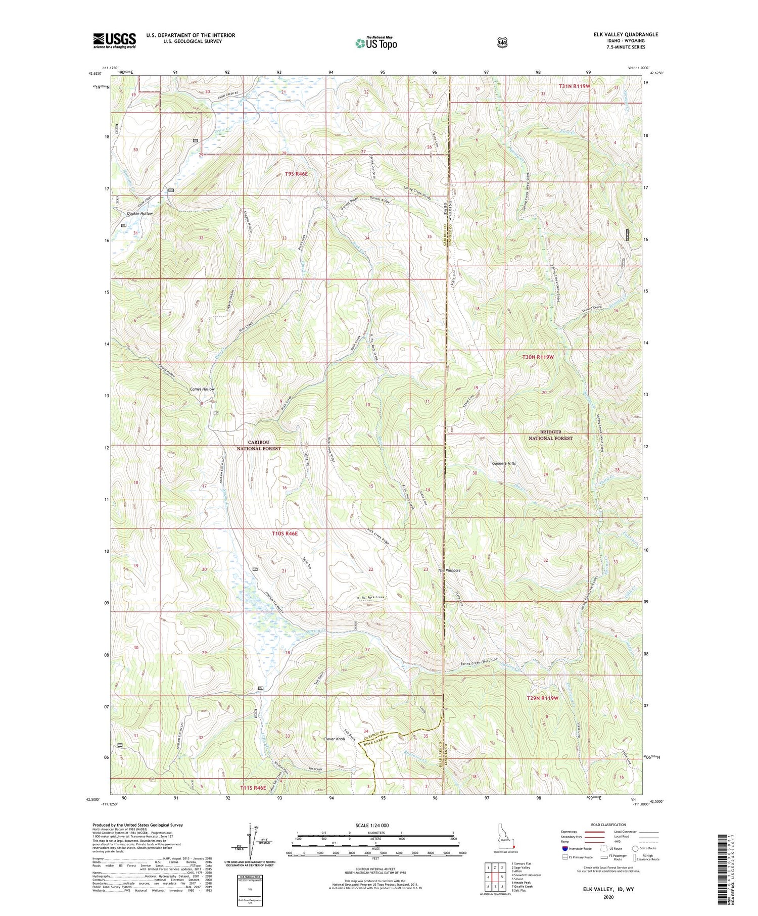 Elk Valley Idaho US Topo Map Image