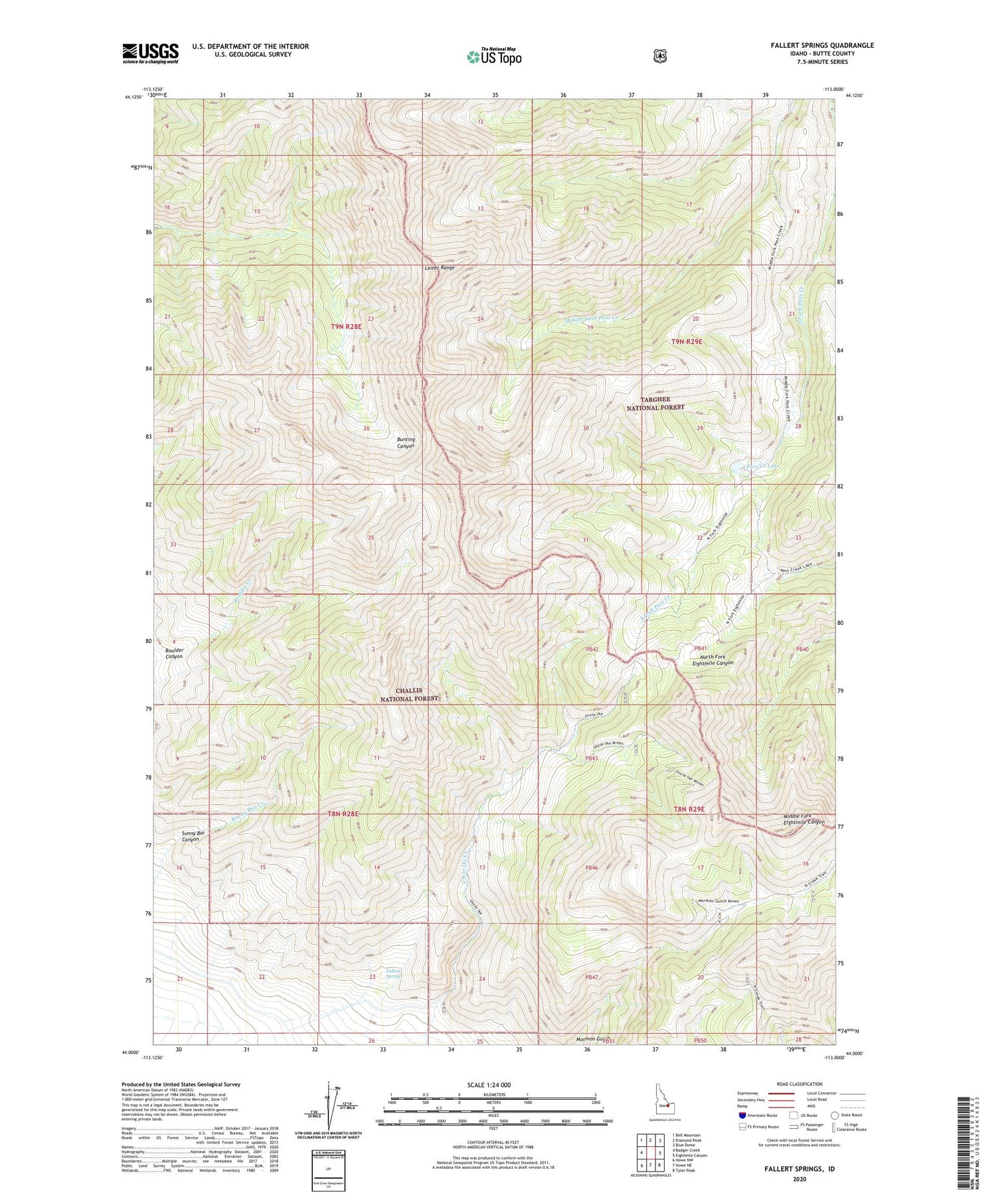 Fallert Springs Idaho US Topo Map Image