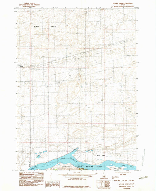 Classic USGS Gifford Spring Idaho 7.5'x7.5' Topo Map Image