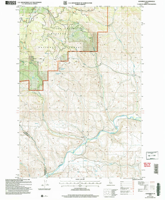 Classic USGS Goodrich Idaho 7.5'x7.5' Topo Map Image