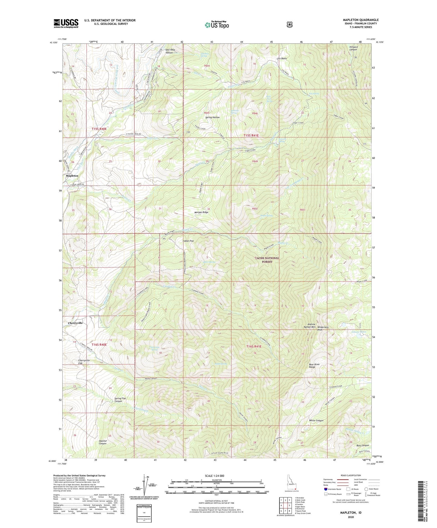 Mapleton Idaho US Topo Map Image