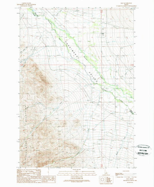 Classic USGS May Idaho 7.5'x7.5' Topo Map Image