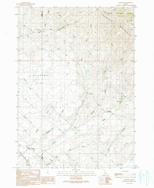 Classic USGS Mayfield Idaho 7.5'x7.5' Topo Map Image