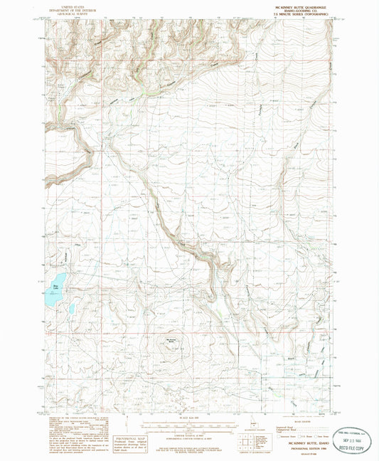 Classic USGS McKinney Butte Idaho 7.5'x7.5' Topo Map Image