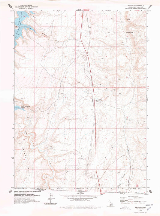 Classic USGS Norton Canyon Idaho 7.5'x7.5' Topo Map Image