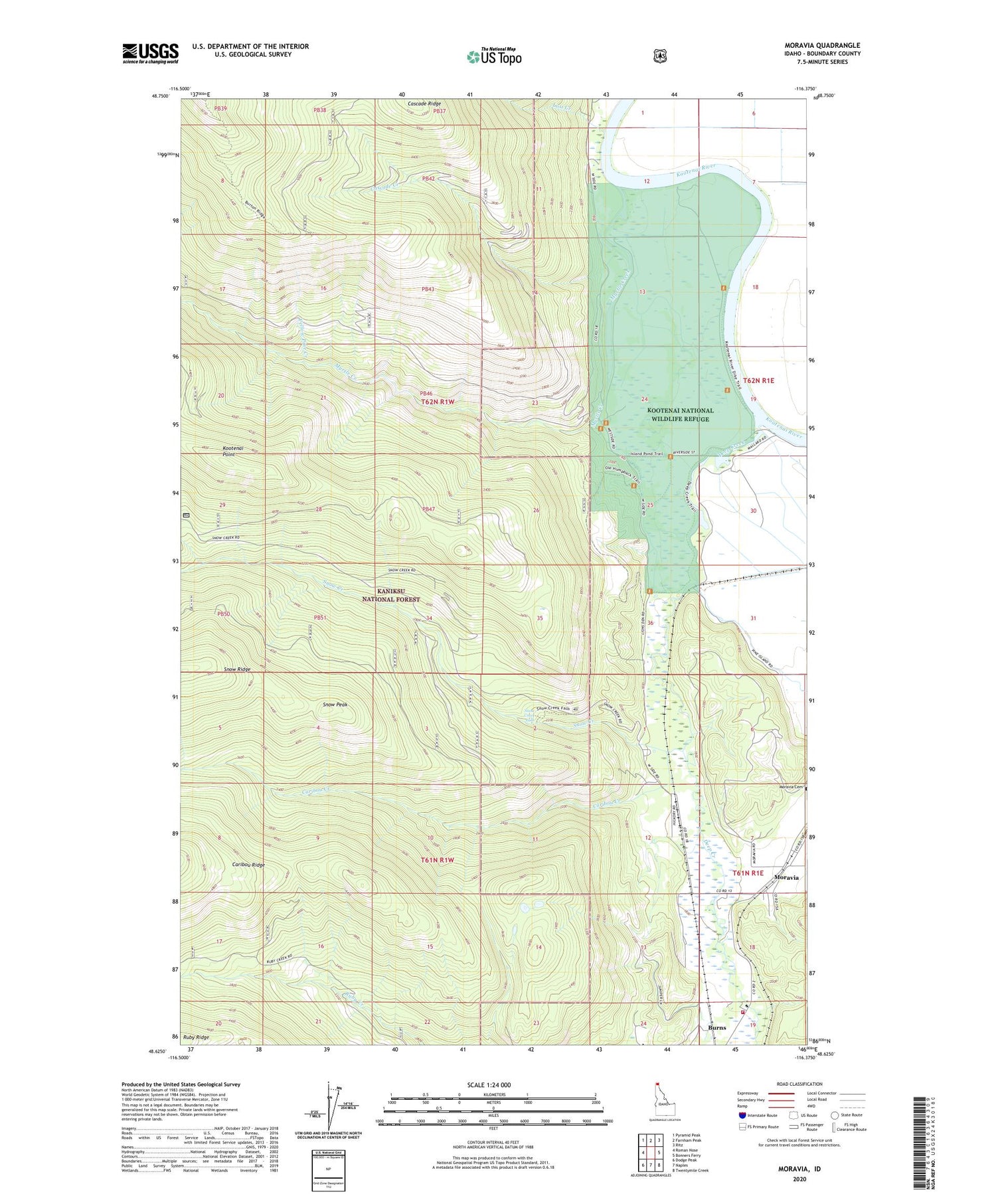 Moravia Idaho US Topo Map Image