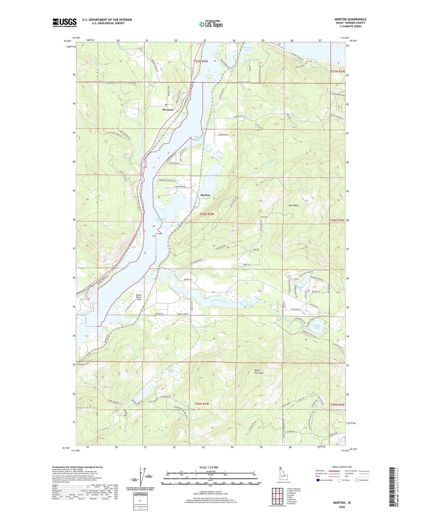 Morton Idaho US Topo Map Image