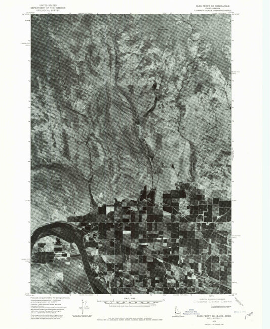 Classic USGS Porters Flat Oregon 7.5'x7.5' Topo Map Image
