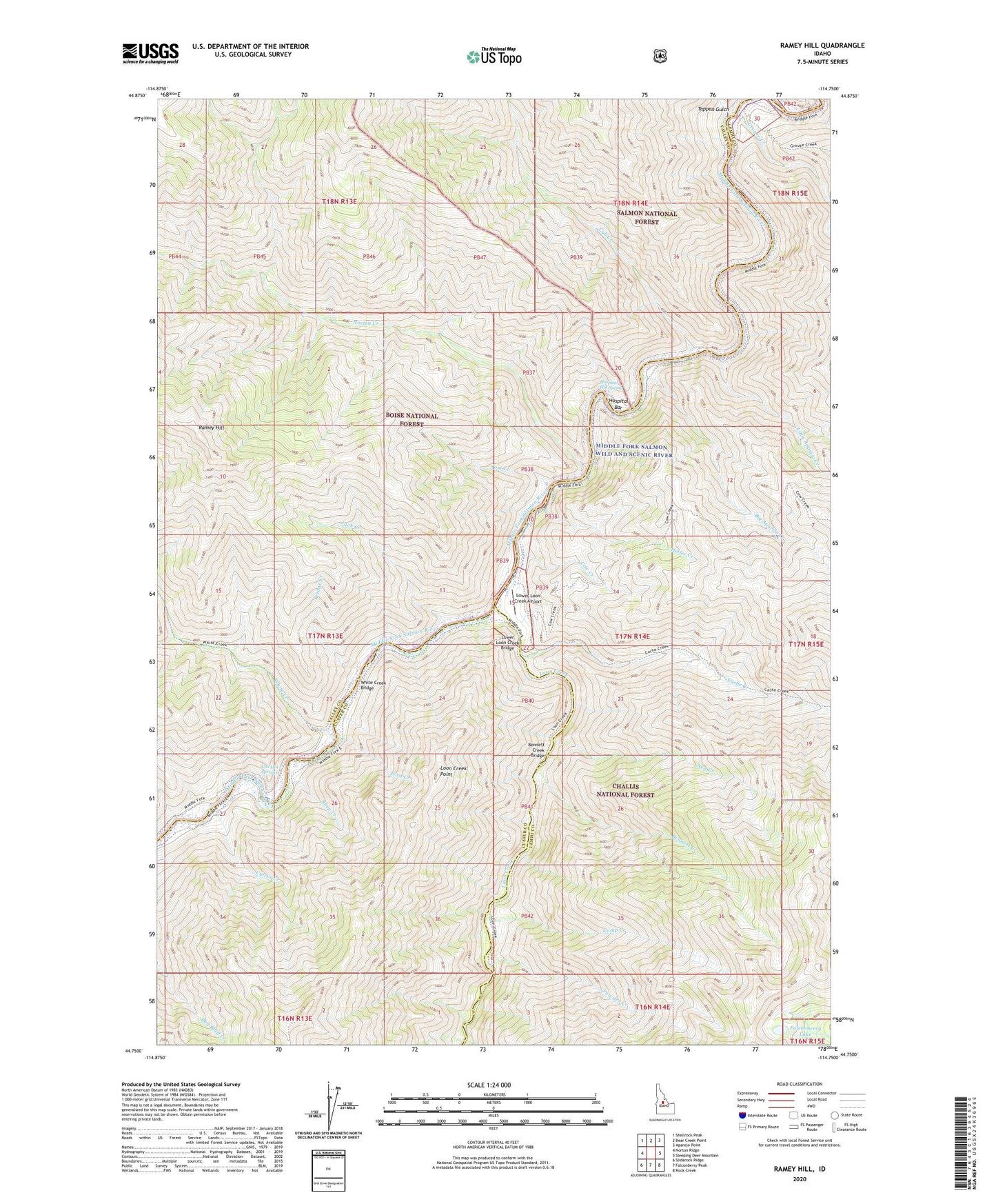 Ramey Hill Idaho US Topo Map Image