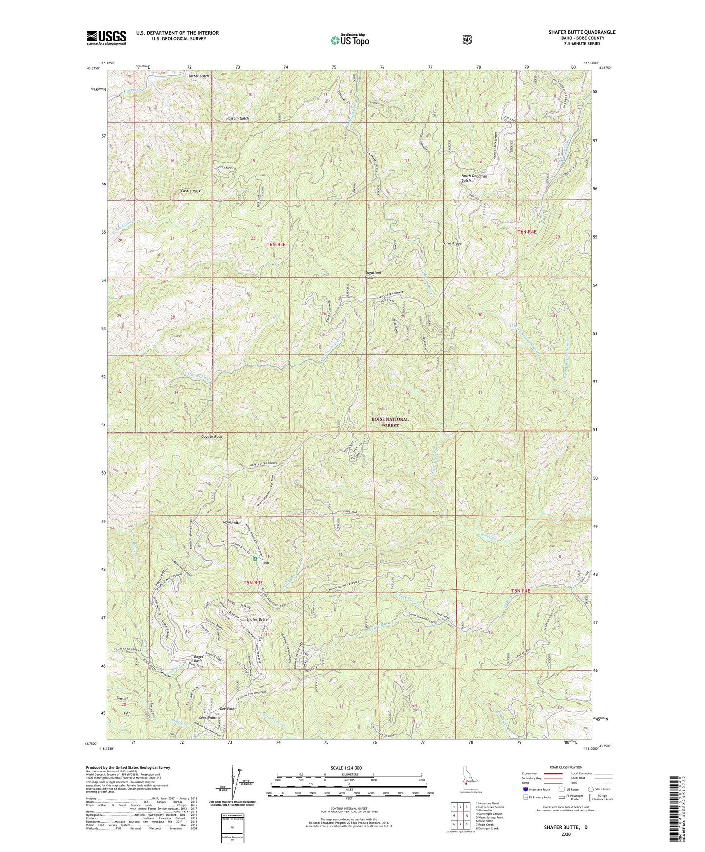 Shafer Butte Idaho US Topo Map Image