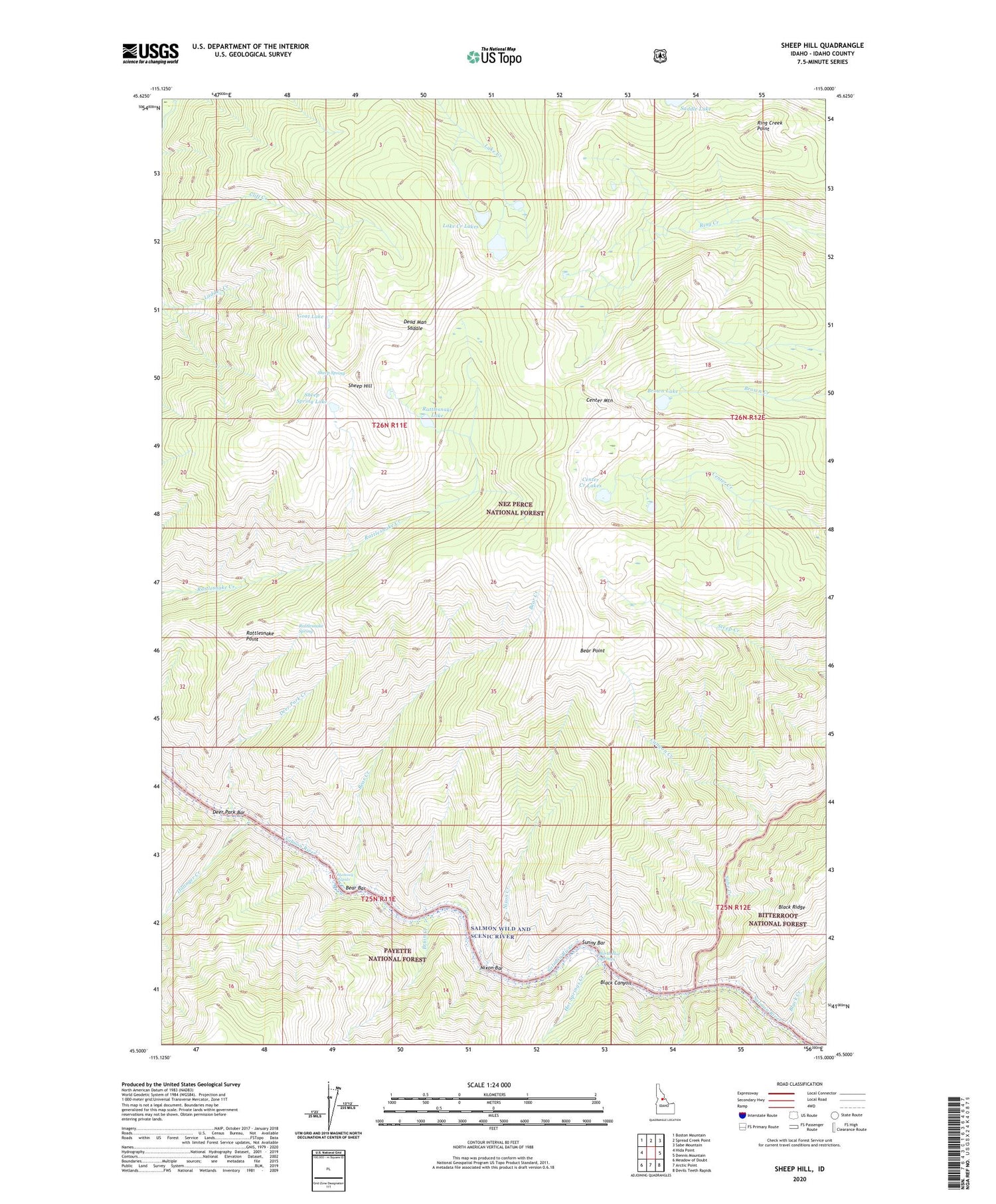 Sheep Hill Idaho US Topo Map Image