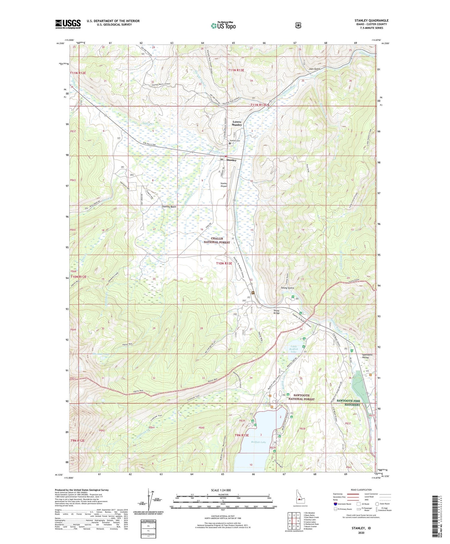 Stanley Idaho US Topo Map Image