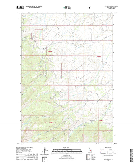 Stroud Creek Idaho US Topo Map Image
