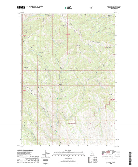 Sturgill Peak Idaho US Topo Map Image