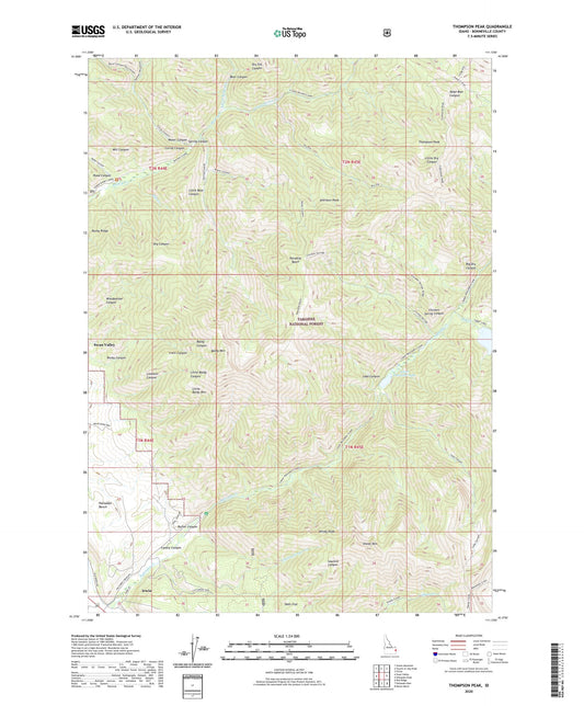 Thompson Peak Idaho US Topo Map Image