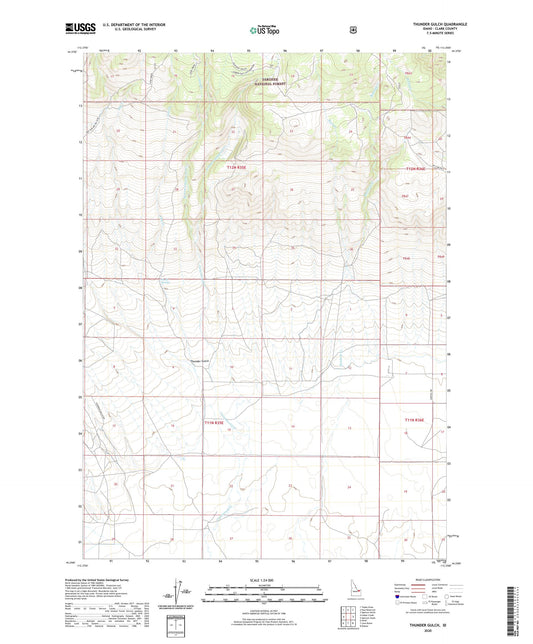 Thunder Gulch Idaho US Topo Map Image