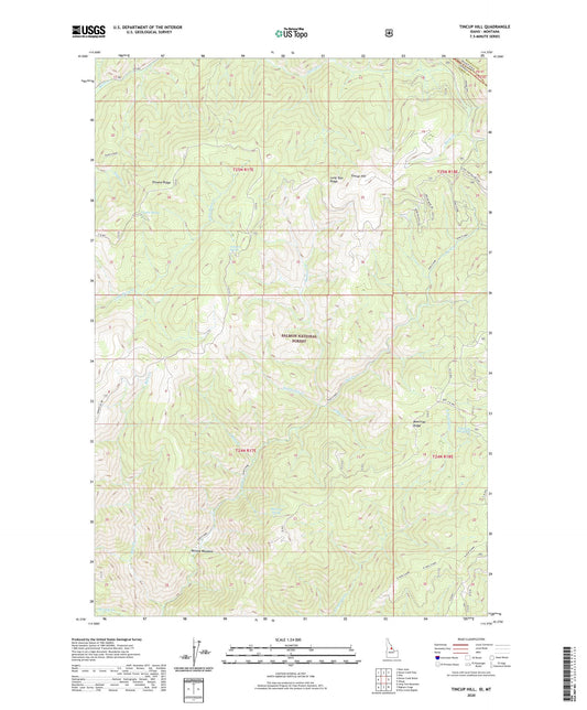 Tincup Hill Idaho US Topo Map Image