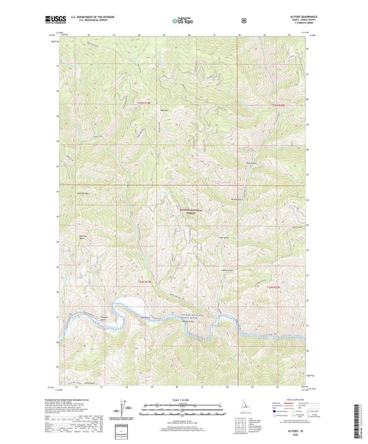 Ulysses Idaho US Topo Map Image