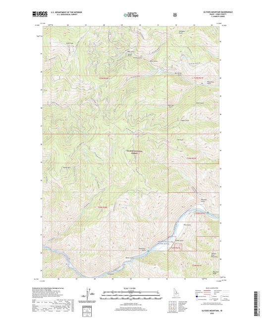 Ulysses Mountain Idaho US Topo Map Image