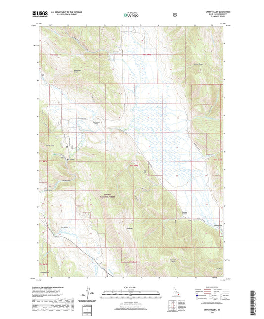 Upper Valley Idaho US Topo Map Image