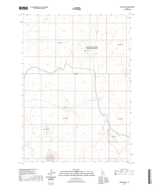 Wagon Butte Idaho US Topo Map Image