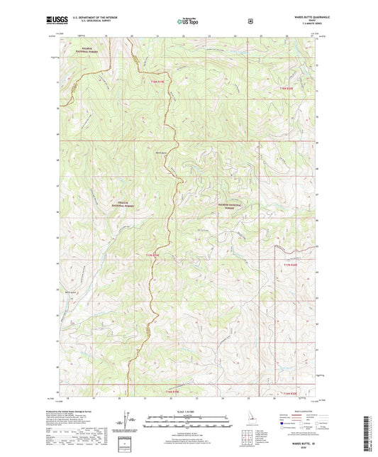 Wards Butte Idaho US Topo Map Image