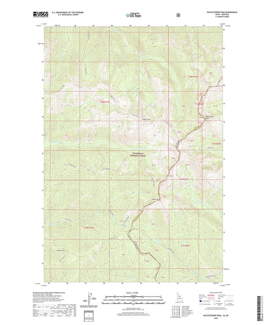 Watchtower Peak Idaho US Topo Map Image
