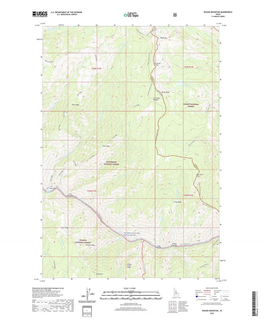Waugh Mountain Idaho US Topo Map Image