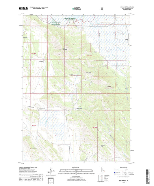 Wayan West Idaho US Topo Map Image