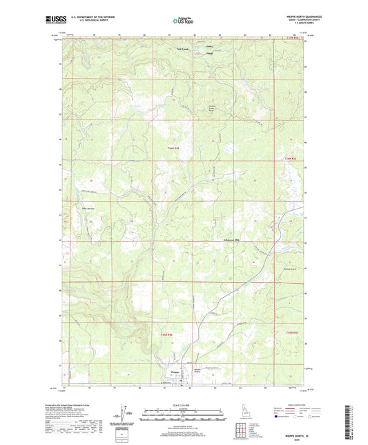 Weippe North Idaho US Topo Map Image