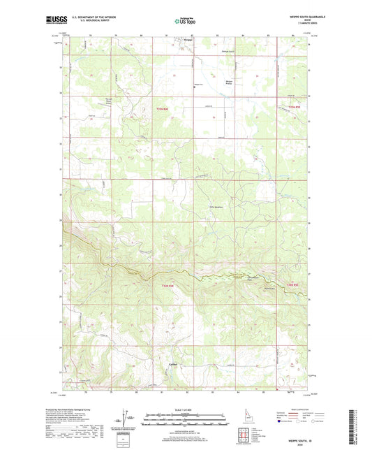 Weippe South Idaho US Topo Map Image