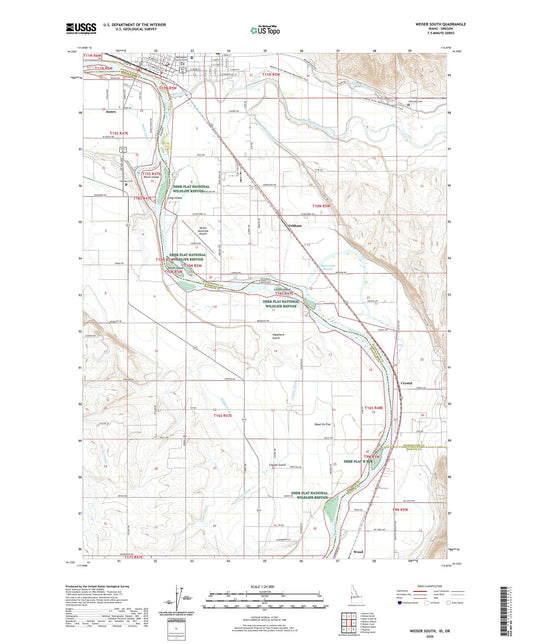 Weiser South Idaho US Topo Map Image