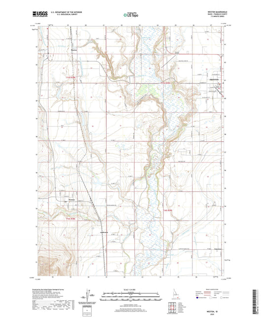 Weston Idaho US Topo Map Image