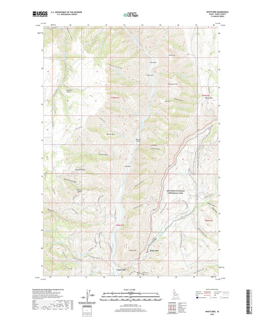 White Bird Idaho US Topo Map Image