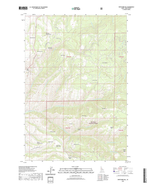 White Bird Hill Idaho US Topo Map Image