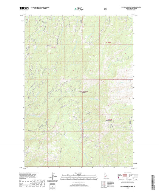 Whitehawk Mountain Idaho US Topo Map Image