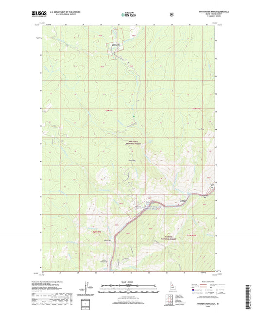 Whitewater Ranch Idaho US Topo Map Image